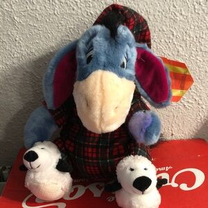 Plaid Dog Toy with Blue and Black Accents